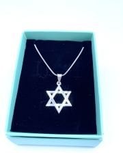 Merkabah Sembolü Gümüş Kolye (Zincir paslanmaz çeliktir)