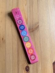 ÇAKRA SEMBOLLÜ PEMBE AHŞAP TÜTSÜLÜK