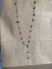 Aventurin Doğal Taşlı Zincir Kolye